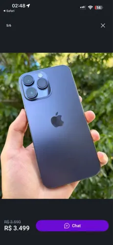 iPhone 14 Pro Max roxo 128GB