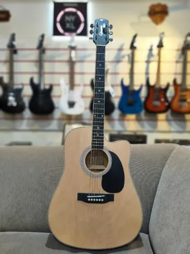 Violão Eletroacústico Aço Giannini Dreadnought GDC-1 CEQ NS (NOVO!)
