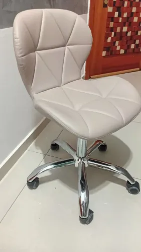 Cadeira Office Eiffel Slim Ajustável Base Giratória - Bege