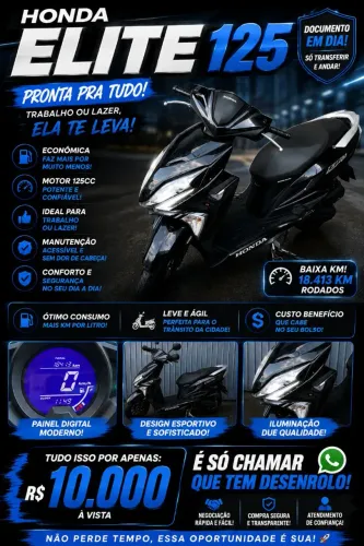 ELITE 125 2024 ( MOTO DE MULHER )