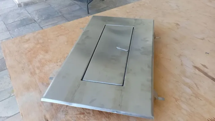 Tampa inox inspeção calçada para rede elétrica, hidráulica, telefônica