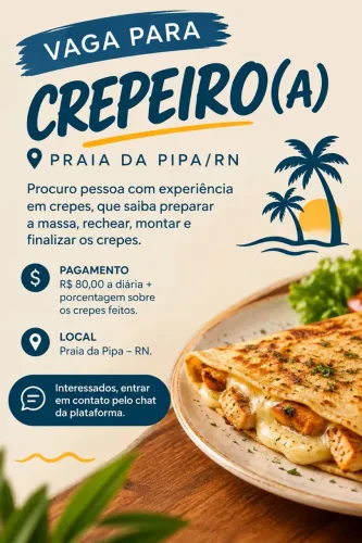 Vaga para crepeiro