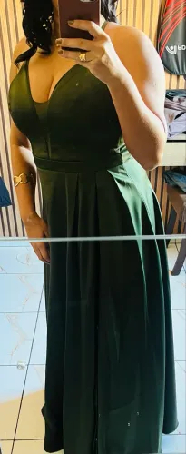 Vestido Longo Verde Oliva Festa/Madrinha - Usado Apenas 1 Vez no mês de Junho 2026