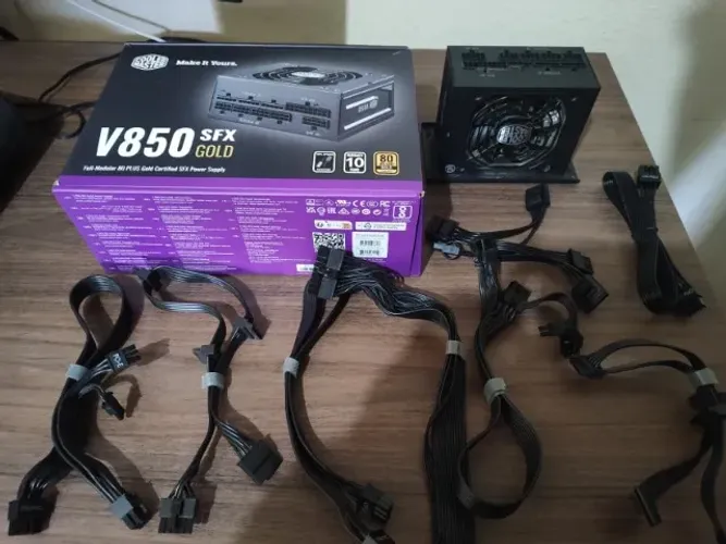[VENDO] - Fonte MINI ITX + Suporte ATX - Cooler Master V850 Gold SFX, 850w, Full Modular