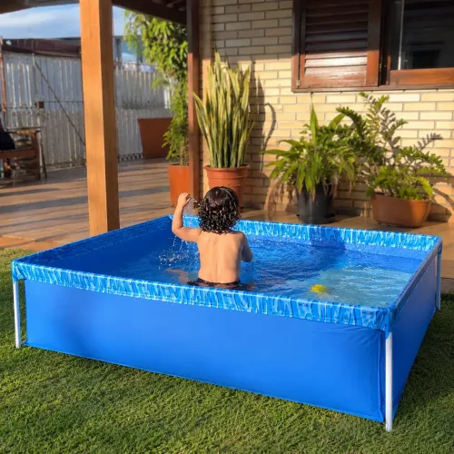 Piscina Retangular INFANTIL Pequena 1000 Litros Portátil - Mor