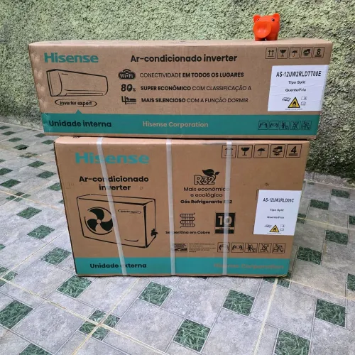 Ar Condicionado Split Inverter Hisense 12000 BTUs Quente/Frio Wi-Fi 220V Lacrado c/ NF