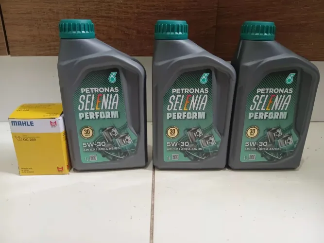 Vendo esses três litros de óleo original selenia  com filtro original. 