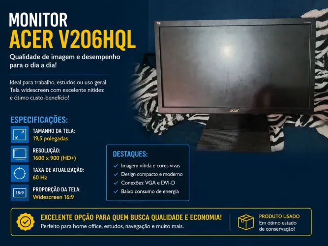 Monitor Acer 20 polegadas HDMI 