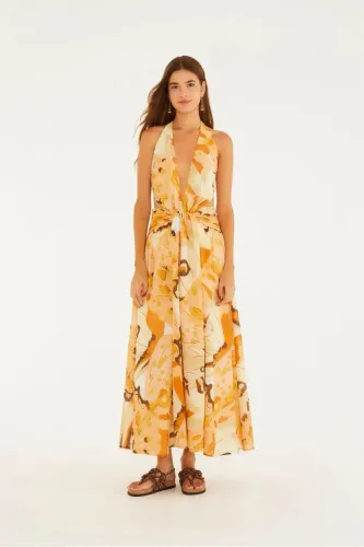 Vestido borbo onça - Farm