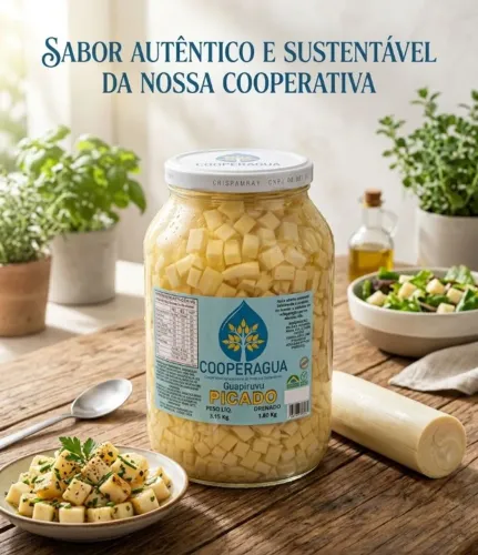 Palmito Pupunha Picado Peso Liq. 3,15kg 