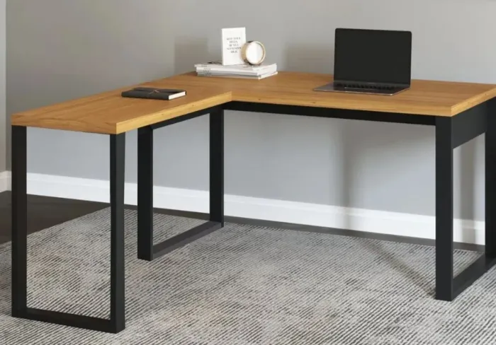 Mesa de Escritório de Canto Industrial 100% MDF