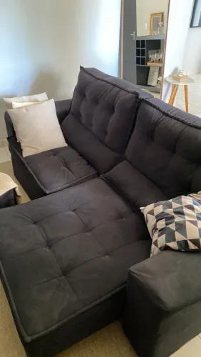 Vendo sofá preto 2,20
