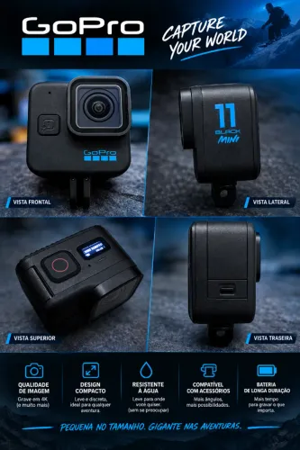 GoPro HERO11 Black Mini + Micro SD Sandisk Extreme 128GB