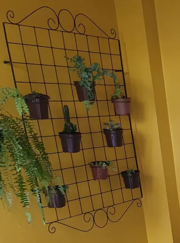 Suporte grade para flores/plantas