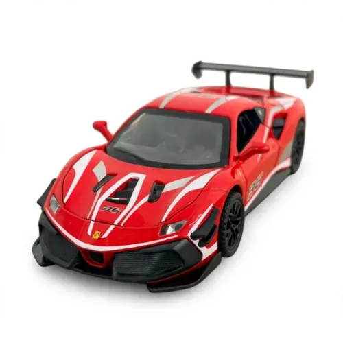 Ferrari 488 Challenge Evo Miniatura 1:32 com Som e Luz - Diecast