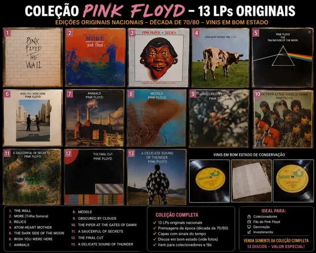 Discos vinil pink Floyd