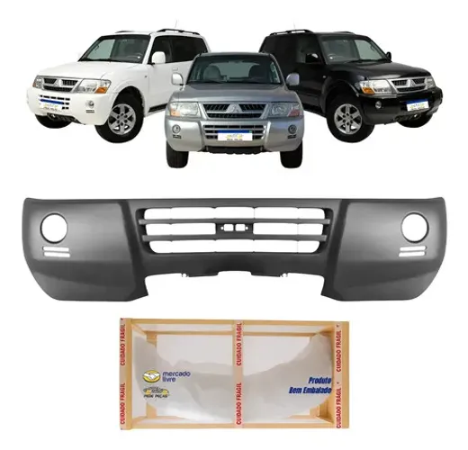 Parachoque Mitsubishi Pajero Full 2003 04 05 06 2007 Preto Liso Para Pintura