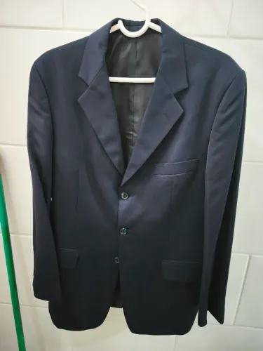 Terno Masculino Azul Marinho Completo Tamanho 48 Médio Tradicional