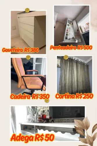 Cadeira, Penteadeira, Adega, Cortina e Gaveteiro