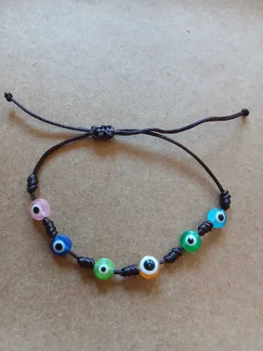 Pulseira olho grego colorida