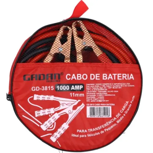Cabo Transferência de Carga para Bateria 1000 amp 11mm - Gadan
