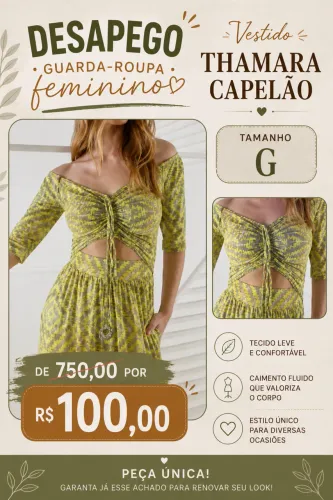 Vestido - De 750,00 por 100,00