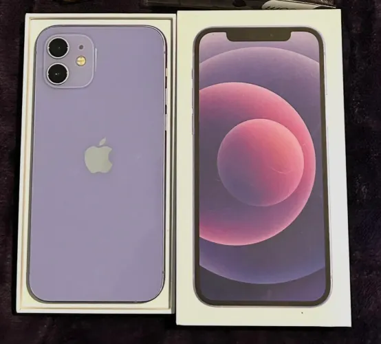 Iphone 12 256Gb Roxo com Caixa e acessórios