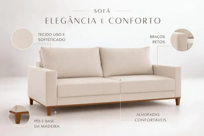 Sofá elegância e conforto