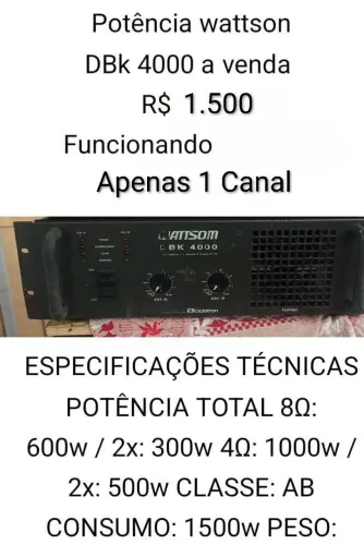 Amplificador DBK 4000