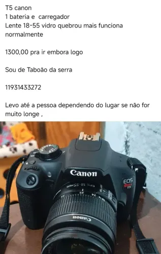 Camera canon t5