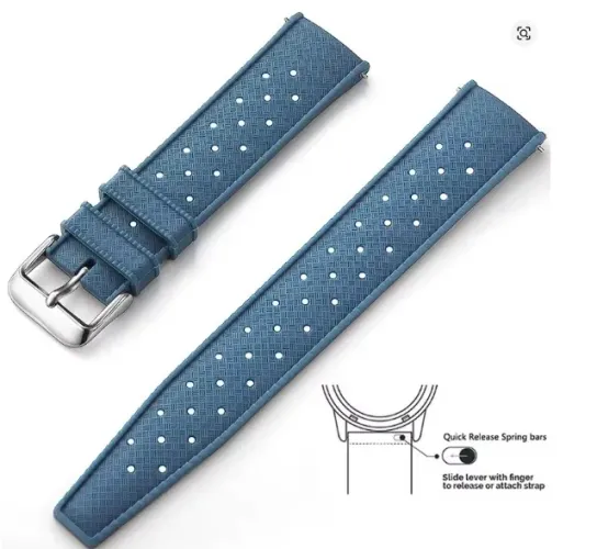 Pulseira de Silicone Tropical Azul Claro para Relógio - SAMCO 18mm