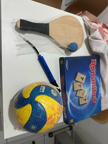 Jogo, raquete, bola de vôlei, bomba