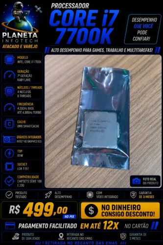 Processador core i7 7700K ( com garantia )