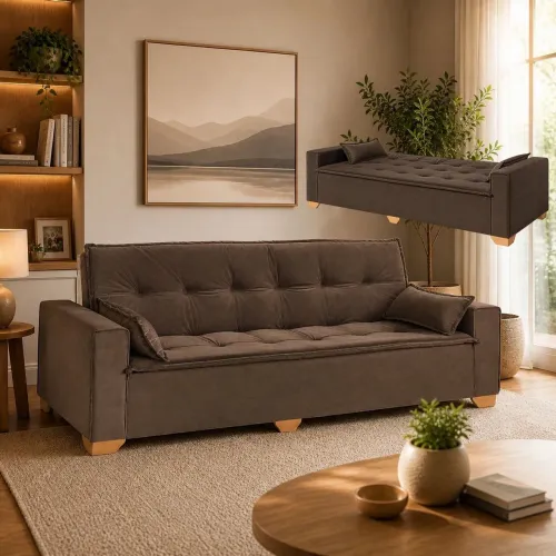 *Sofá Cama Canadá 2,18 cm Pronta Entrega. 