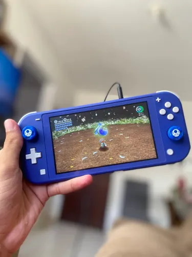 Nintendo Switch Lite Turquesa Desbloqueado (Chip Interno) + Kit Completo + 3 jogos