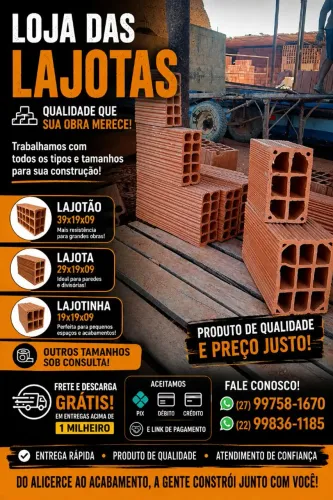 Lajotão e lajotas a melhor pra sua obra qualidade garantida!!!