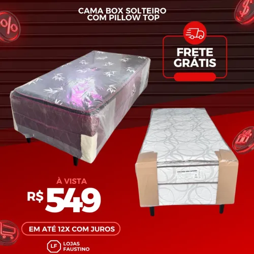 Cama box solteiro com pillow top