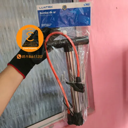 Bomba de Ar Multifuncional encher Pneu, Bicicleta Bike, bolas. com Adaptadores etc