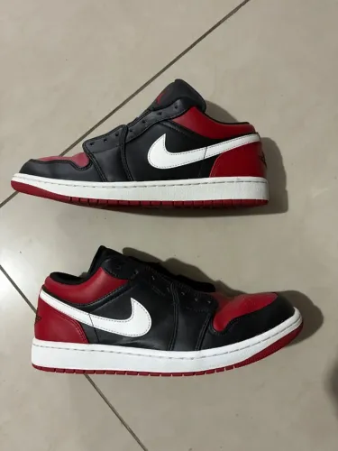 tênis air jordan 1 low alternate bred toe