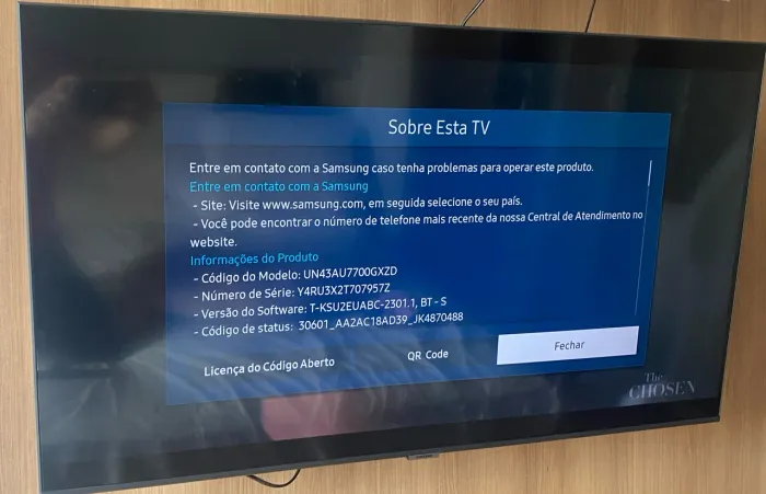 Smart TV Samsung 43? Crystal UHD 4K AU7700 - Excelente Estado!