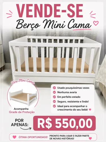 Vende-se berço mine cama