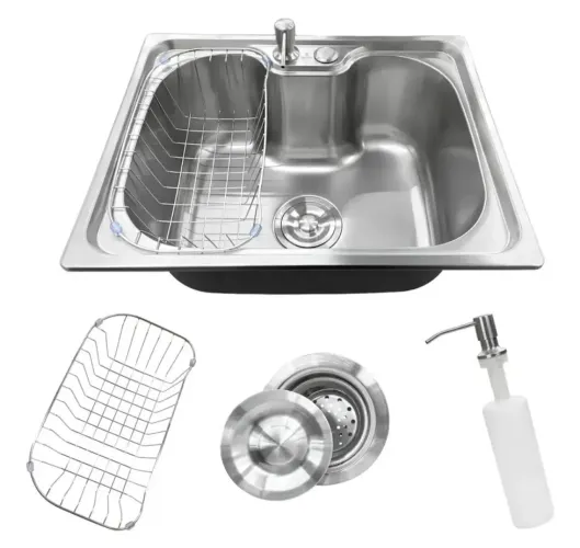 cuba pia cozinha gourmet aço inox 304 50x40 luxo com acessórios