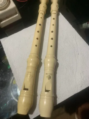 Duas flauta doce soprano barroca da marca Giannini,