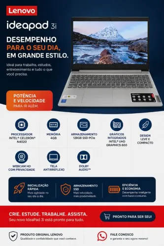 Notebook ideapad 3i lenovo
