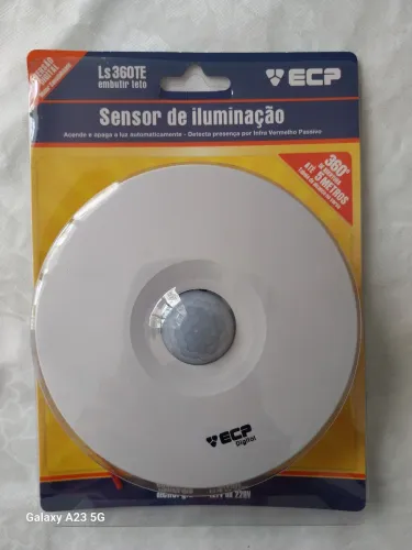 Sensor de presença teto embutir ecp