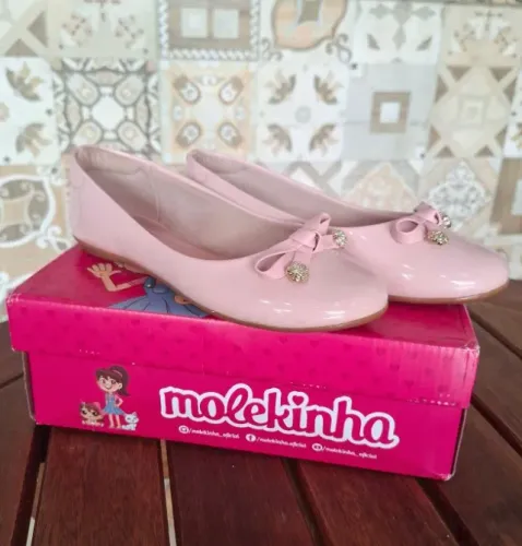 Sapatilha Molekinha Infantil - Rosa Verniz