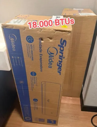 Ar Split Springer Midea 18000 BTUs + Novo + Nota + Garantia + Cartão 12x!!