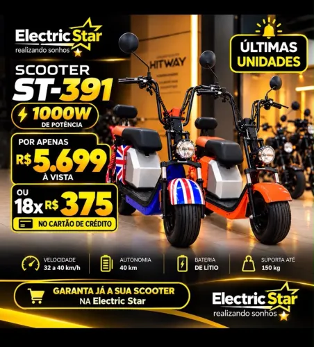 Scooter elétrica St-391 1000W