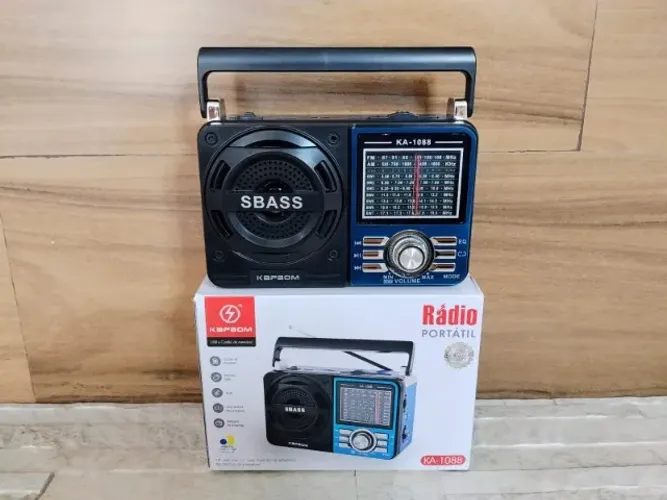 Radio Retrô Bluetooth Portátil Mp3 Cartão Sd Pen Drive Am Fm