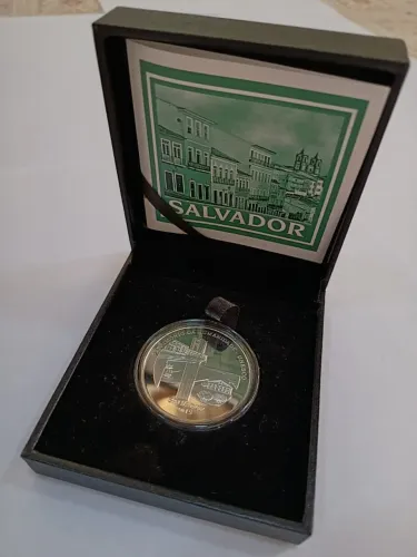Moeda de Prata Patrimônio da Humanidade Salvador - UNESCO.